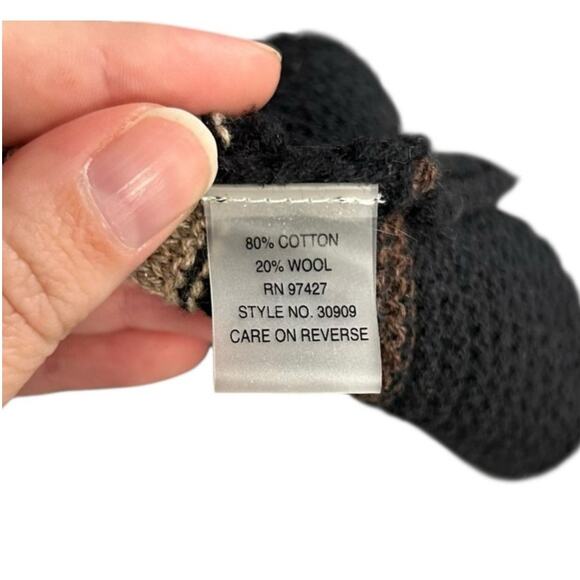 Dolce Cabo Brown Black Southwestern Single Button Cardigan Sweater Womens Large? - Picture 3 of 5